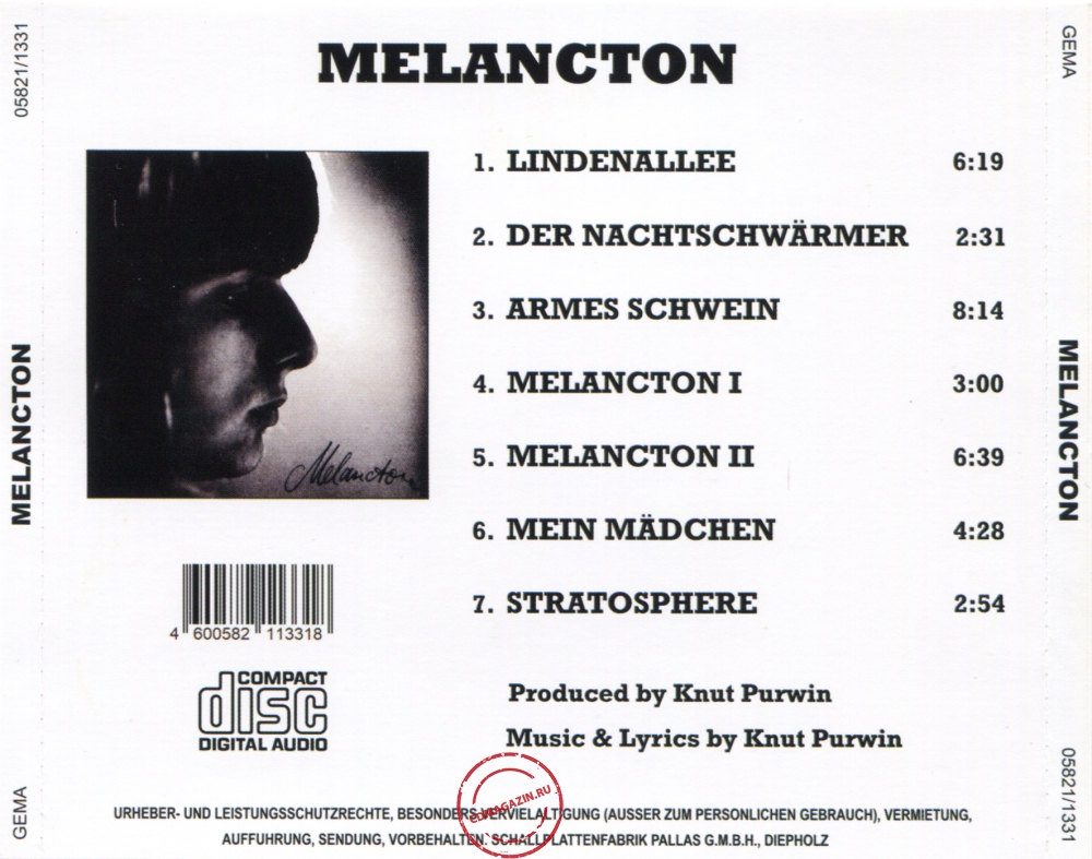 Audio CD: Melancton (1979) Melancton Audio CD: Melancton (1979) Melancton