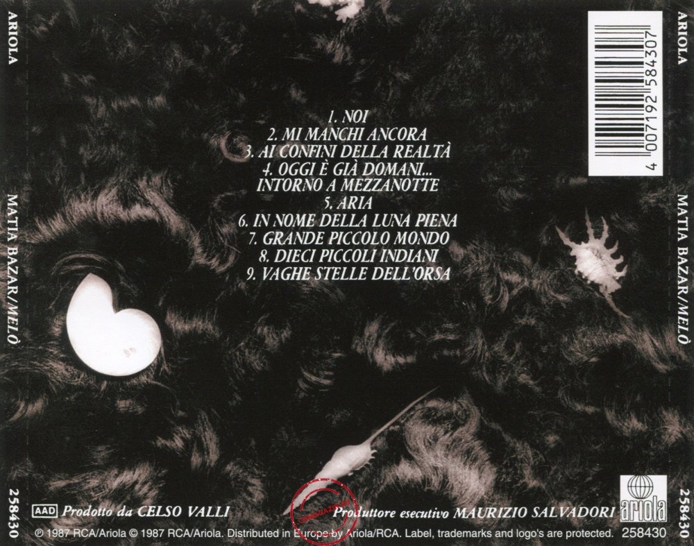 Audio CD: Matia Bazar (1987) Melo