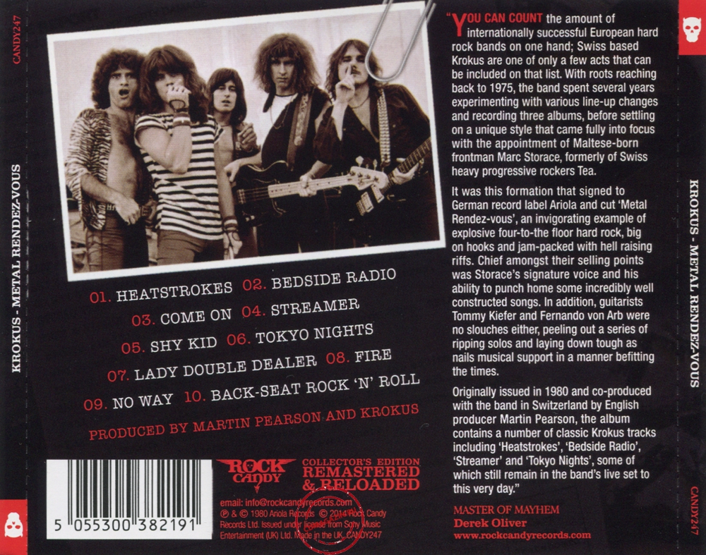 Audio CD: Krokus (1980) Metal Rendez-Vous Audio CD: Krokus (1980) Metal Rendez-Vous