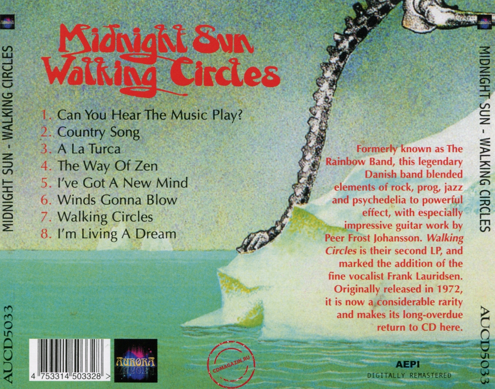 Audio CD: Midnight Sun (4) (1972) Walking Circles Audio CD: Midnight Sun (4) (1972) Walking Circles