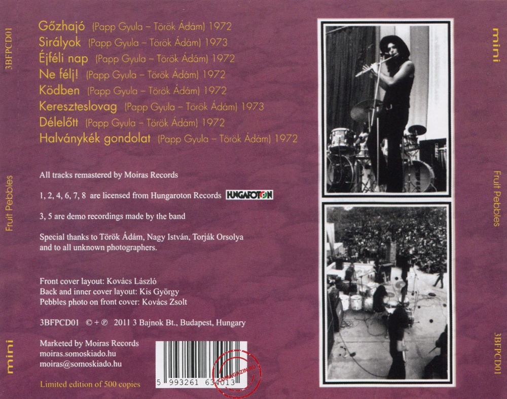 Audio CD: Mini (3) (1973) Fruit Pebbles Audio CD: Mini (3) (1973) Fruit Pebbles