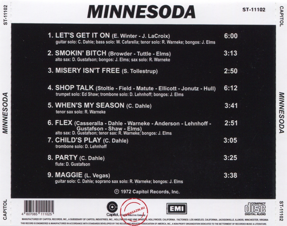 Audio CD: Minnesoda (1972) Minnesoda
