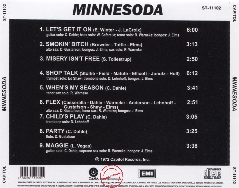 Audio CD: Minnesoda (1972) Minnesoda Audio CD: Minnesoda (1972) Minnesoda