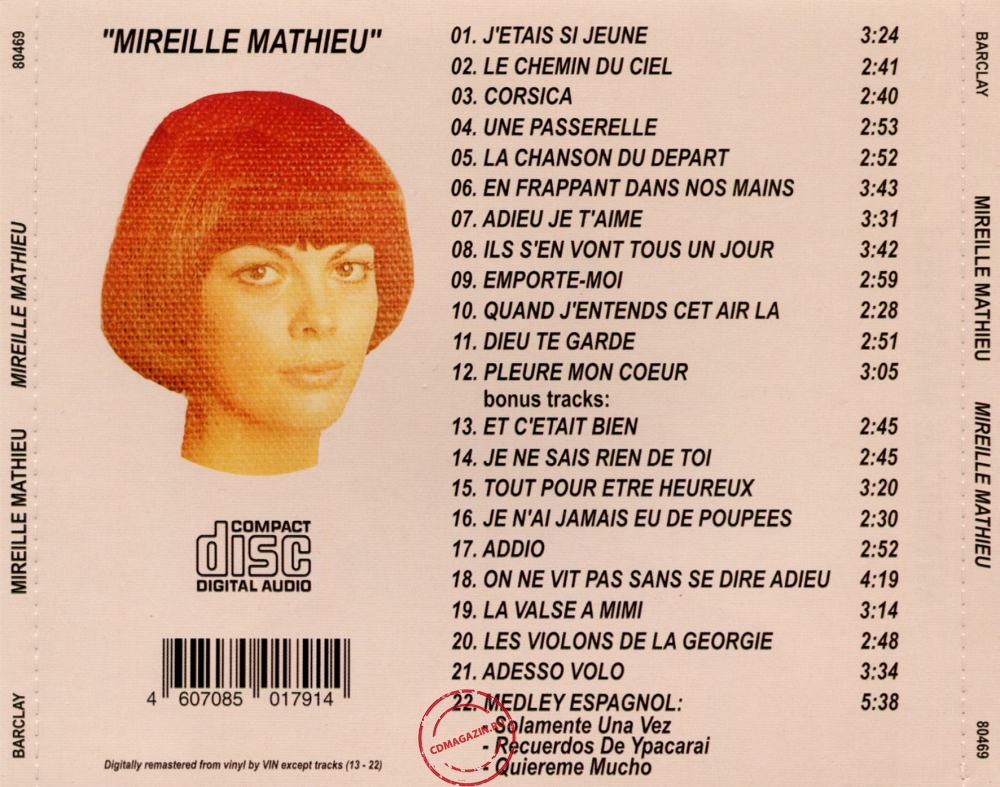 Audio CD: Mireille Mathieu (1972) Mireille Mathieu Audio CD: Mireille Mathieu (1972) Mireille Mathieu