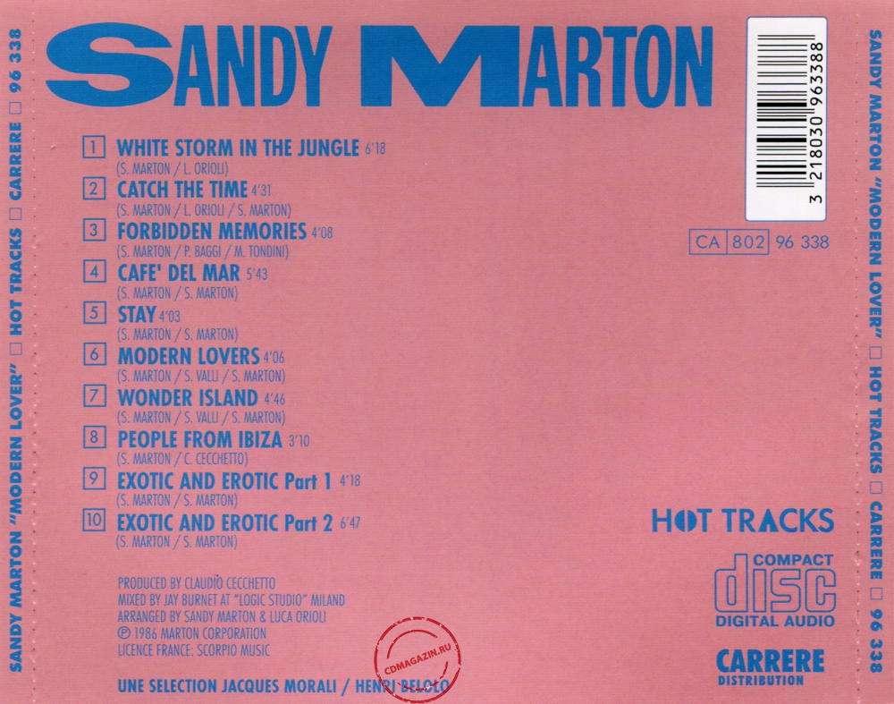 Audio CD: Sandy Marton (1986) Modern Lover Audio CD: Sandy Marton (1986) Modern Lover