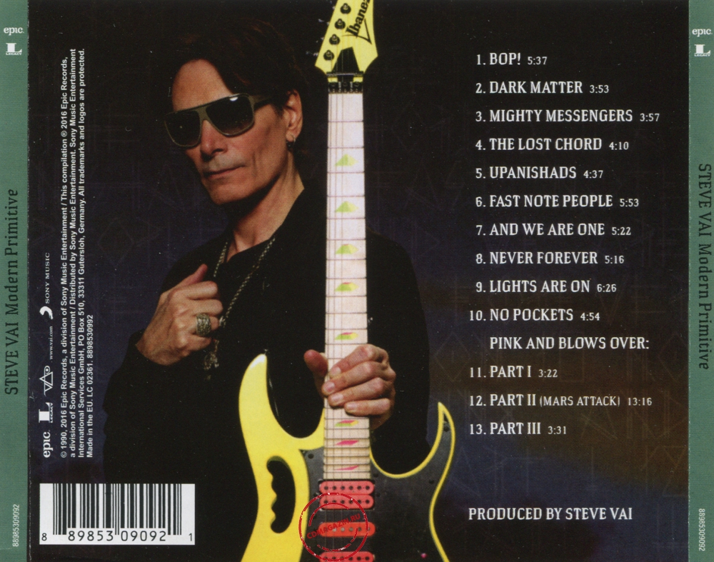 Audio CD: Steve Vai (2016) Modern Primitive Audio CD: Steve Vai (2016) Modern Primitive