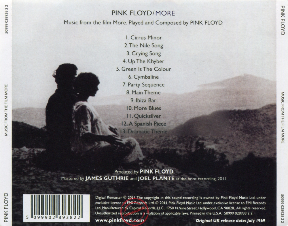 Audio CD: Pink Floyd (1969) Music From The Film More Audio CD: Pink Floyd (1969) Music From The Film More