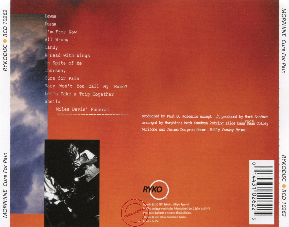 Audio CD: Morphine (2) (1993) Cure For Pain