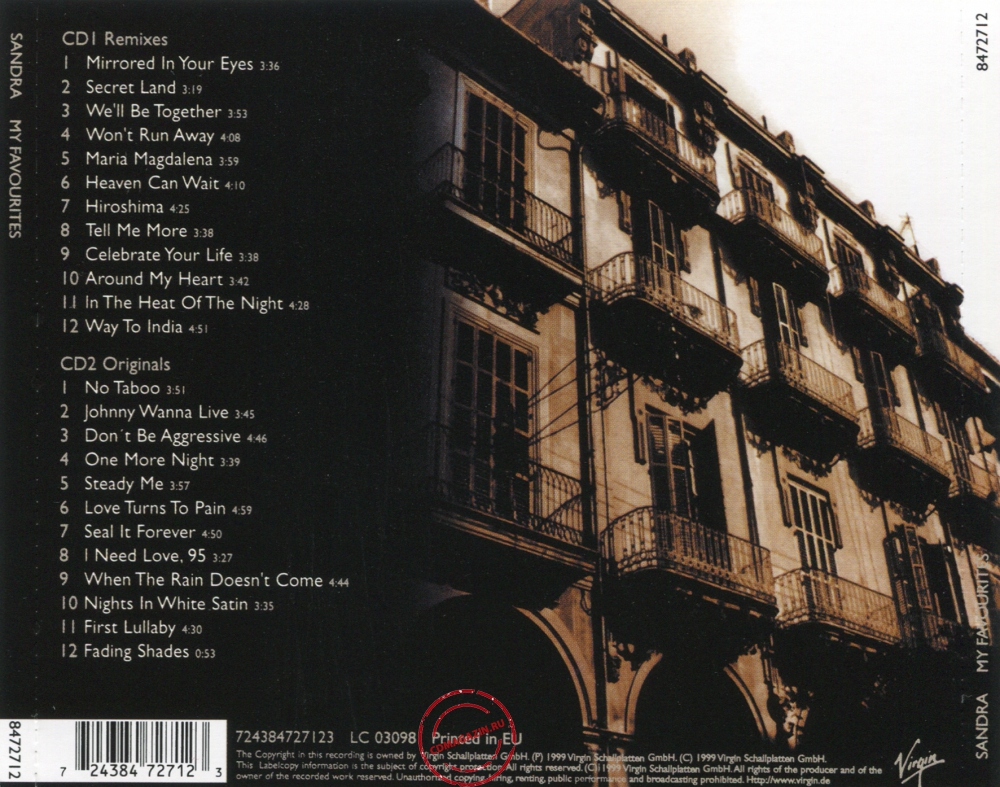 Audio CD: Sandra (1999) My Favourites