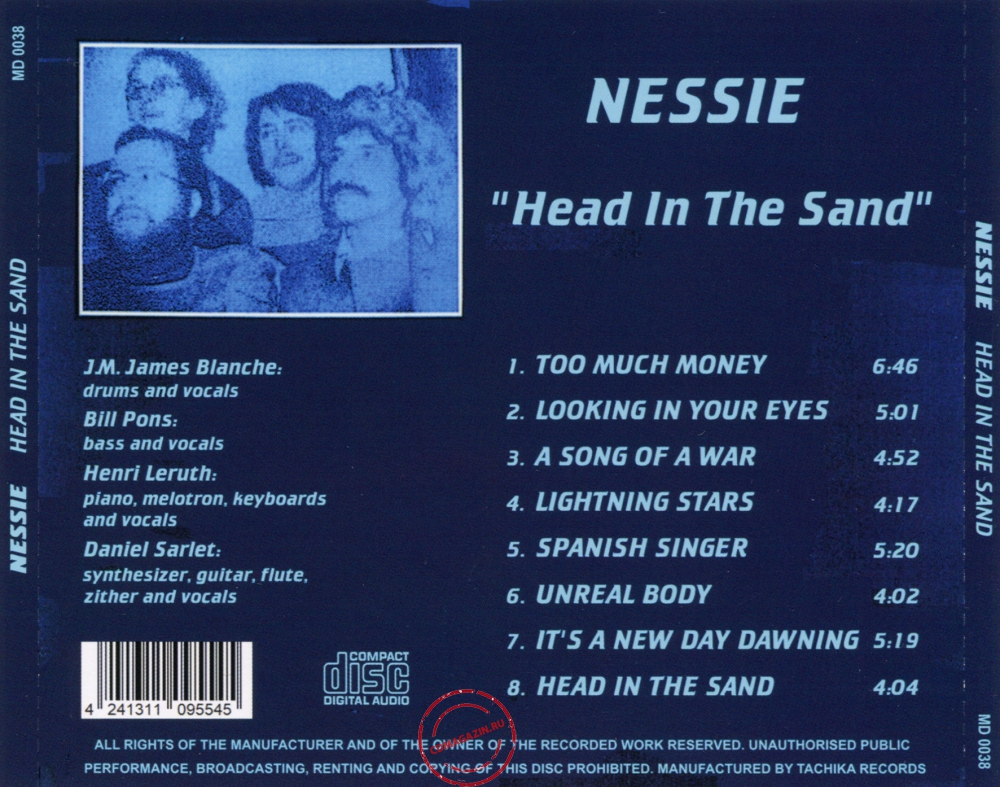 Audio CD: Nessie (3) (1979) Head In The Sand Audio CD: Nessie (3) (1979) Head In The Sand
