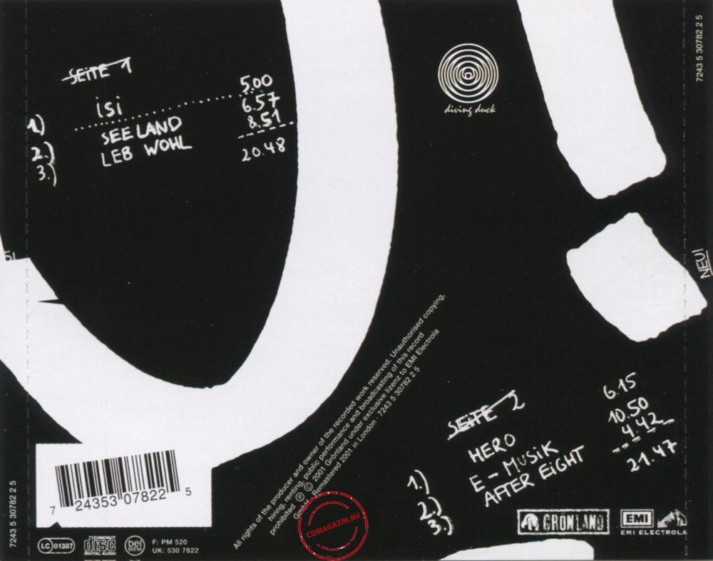 Audio CD: Neu! (1975) Neu! '75 Audio CD: Neu! (1975) Neu! '75