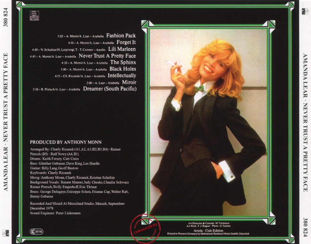 Audio CD: Amanda Lear (1979) Never Trust A Pretty Face
