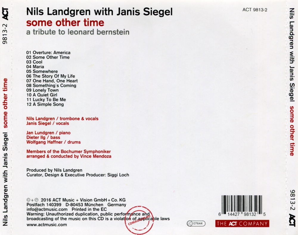 Audio CD: Nils Landgren (2016) Some Other Time