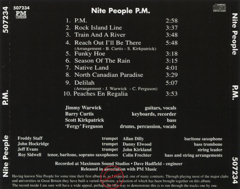 Audio CD: Nite People (1970) P.M. Audio CD: Nite People (1970) P.M.