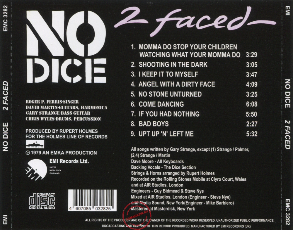 Audio CD: No Dice (1979) 2 Faced