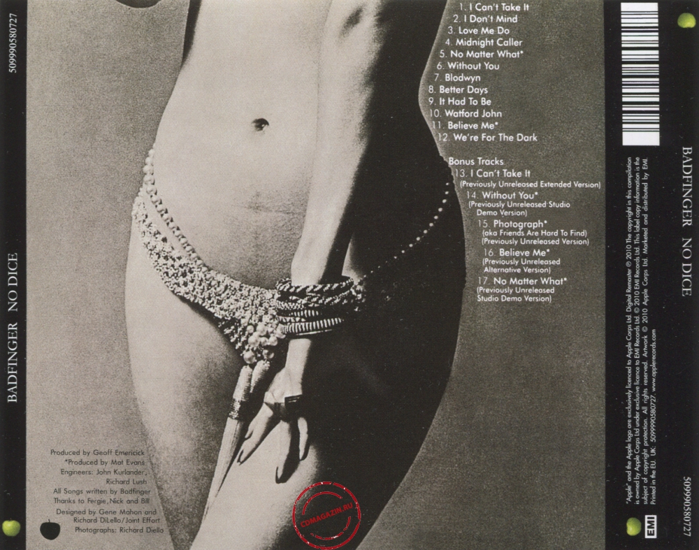 Audio CD: Badfinger (1970) No Dice Audio CD: Badfinger (1970) No Dice