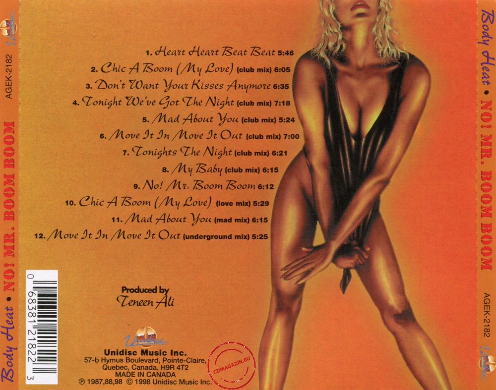 Audio CD: Body Heat (2) (1988) No! Mr. Boom Boom Audio CD: Body Heat (2) (1988) No! Mr. Boom Boom