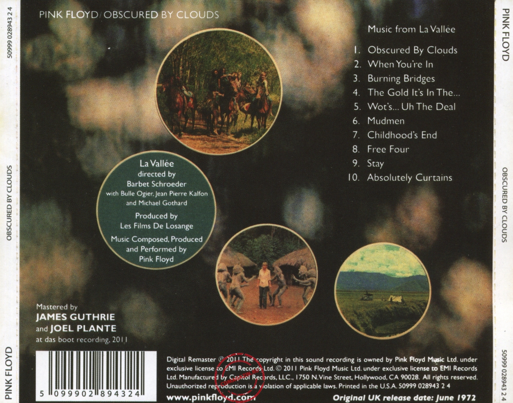 Audio CD: Pink Floyd (1972) Obscured By Clouds