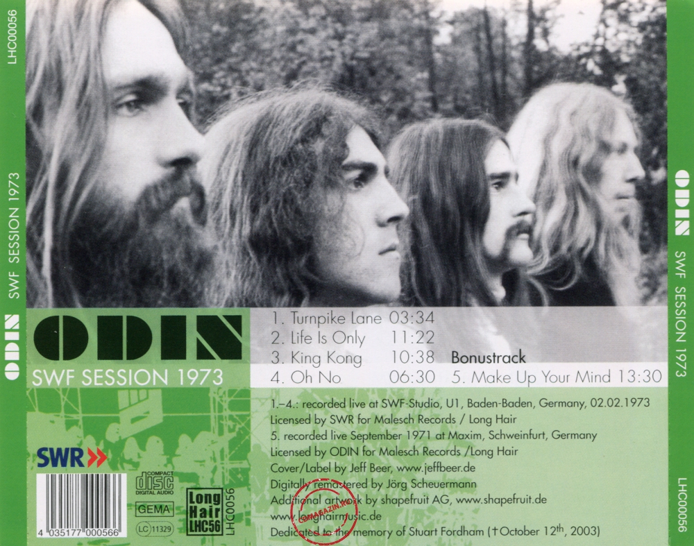 Audio CD: Odin (3) (1973) SWF Session 1973 Audio CD: Odin (3) (1973) SWF Session 1973