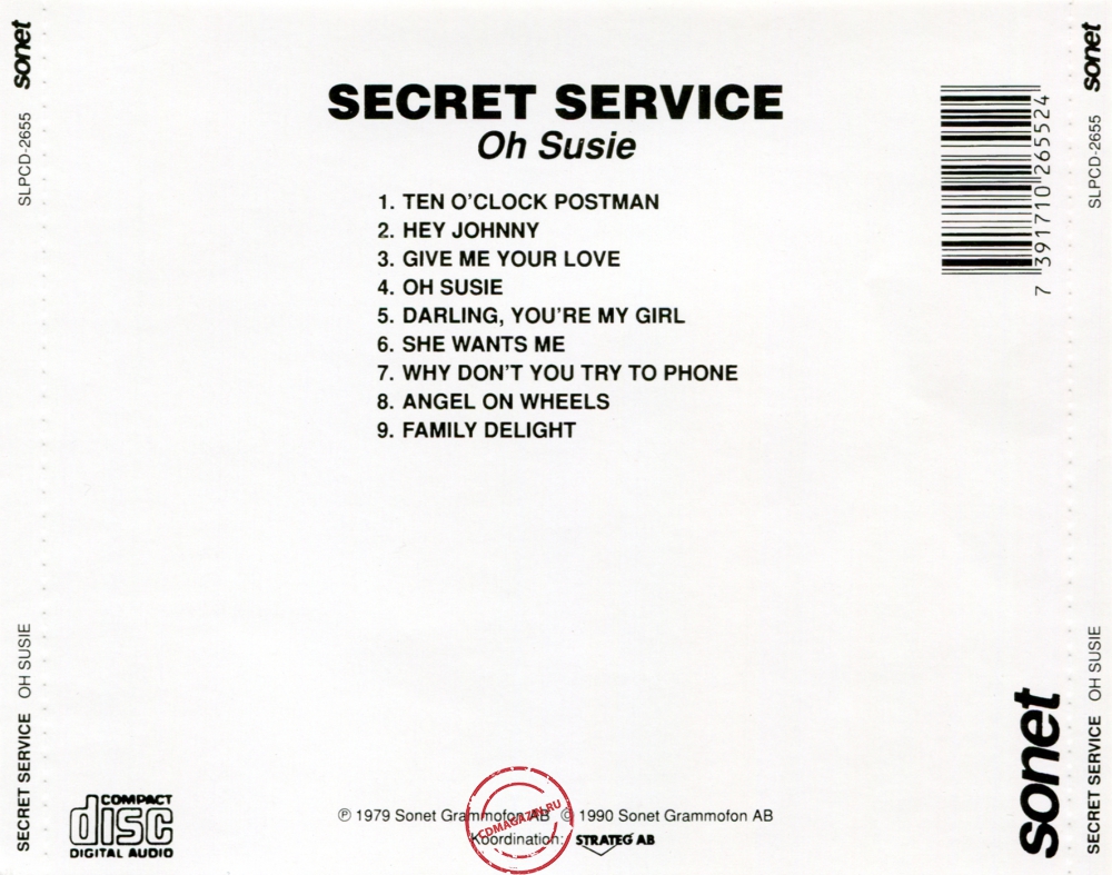 Audio CD: Secret Service (1979) Oh Susie Audio CD: Secret Service (1979) Oh Susie