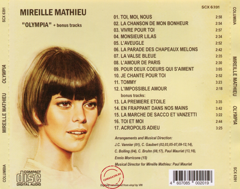 Audio CD: Mireille Mathieu (1969) Olympia Audio CD: Mireille Mathieu (1969) Olympia