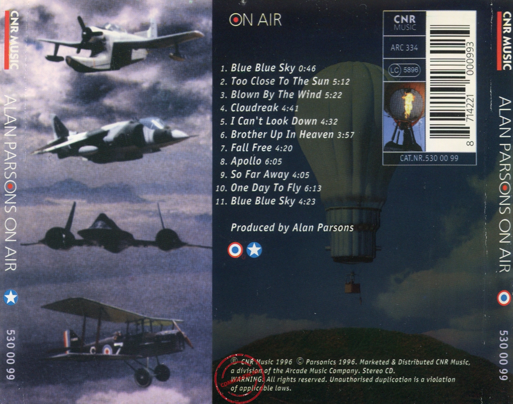 Audio CD: Alan Parsons (1996) On Air Audio CD: Alan Parsons (1996) On Air