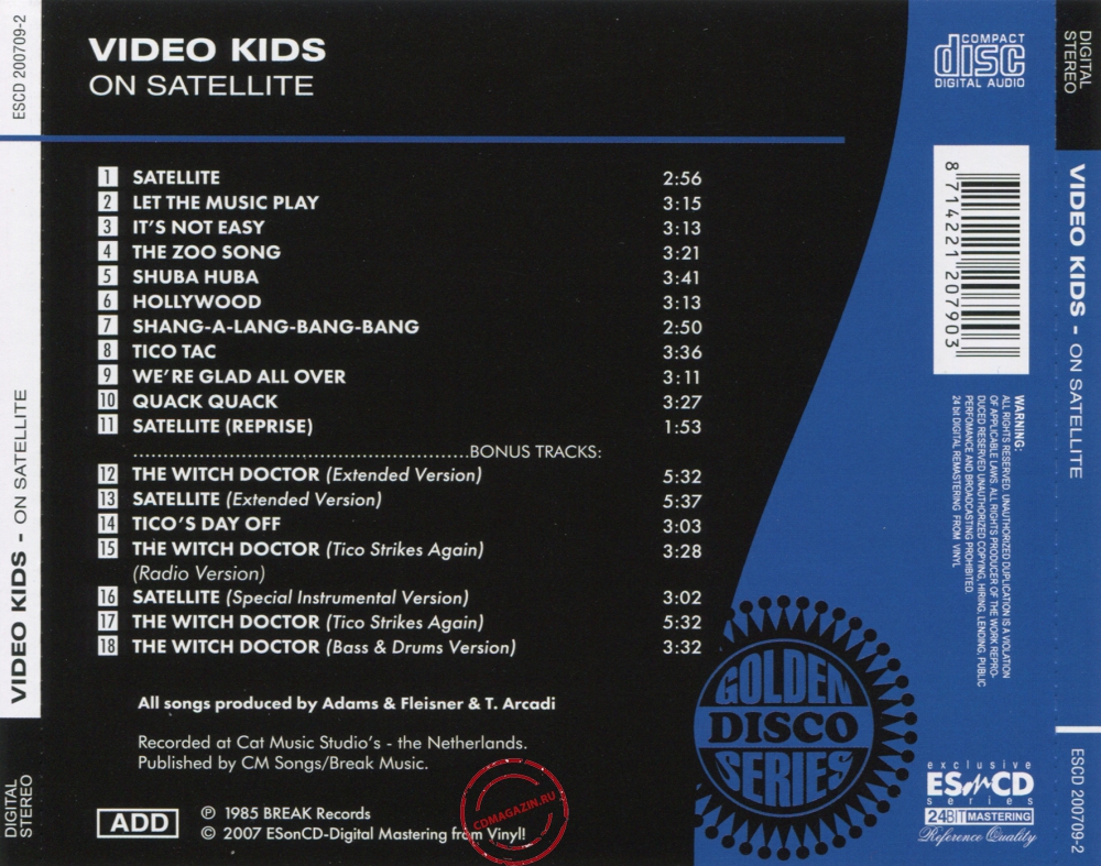 Audio CD: Video Kids (1985) On Satellite Audio CD: Video Kids (1985) On Satellite