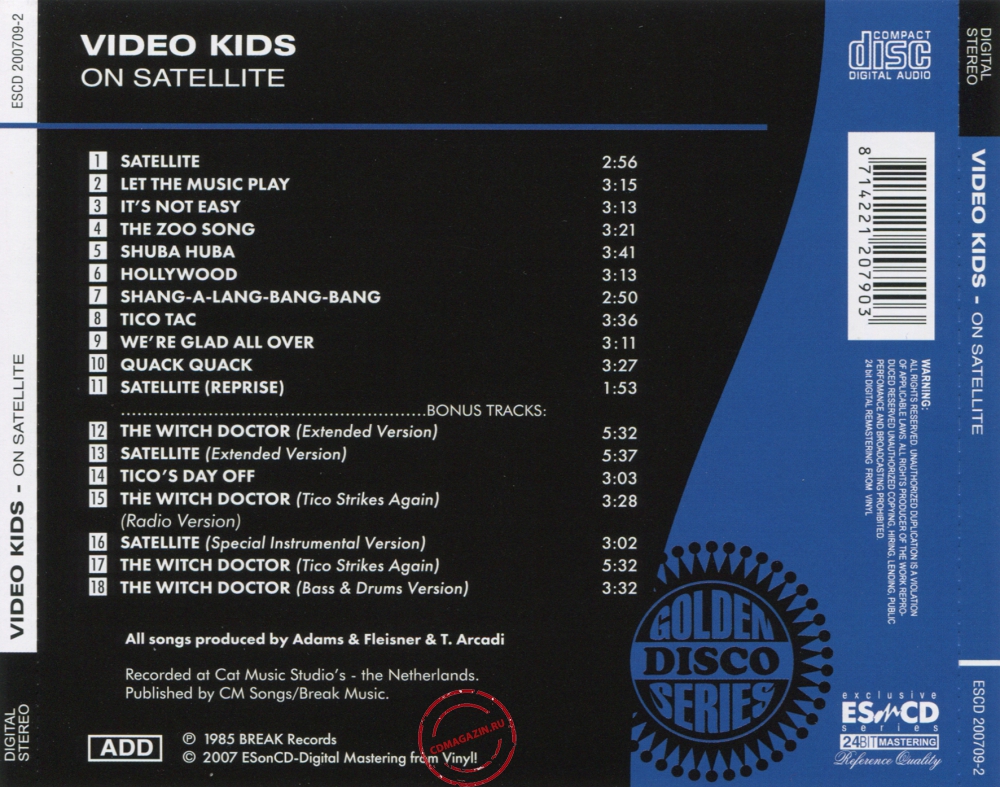 Audio CD: Video Kids (1985) On Satellite