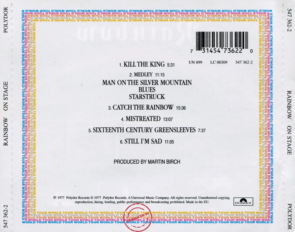 Audio CD: Rainbow (1977) On Stage