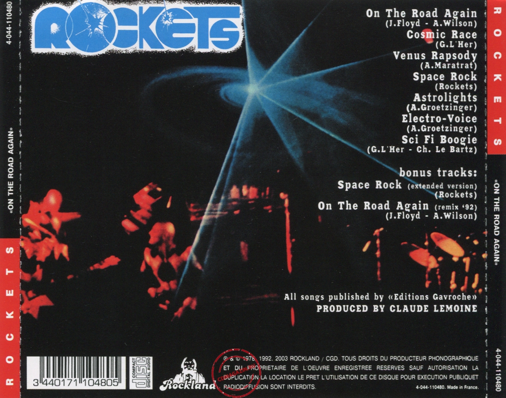 Audio CD: Rockets (1978) On The Road Again Audio CD: Rockets (1978) On The Road Again