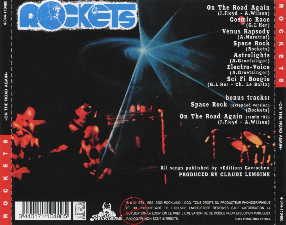 Audio CD: Rockets (1978) On The Road Again