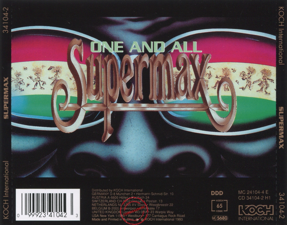 Audio CD: Supermax (1993) One And All Audio CD: Supermax (1993) One And All
