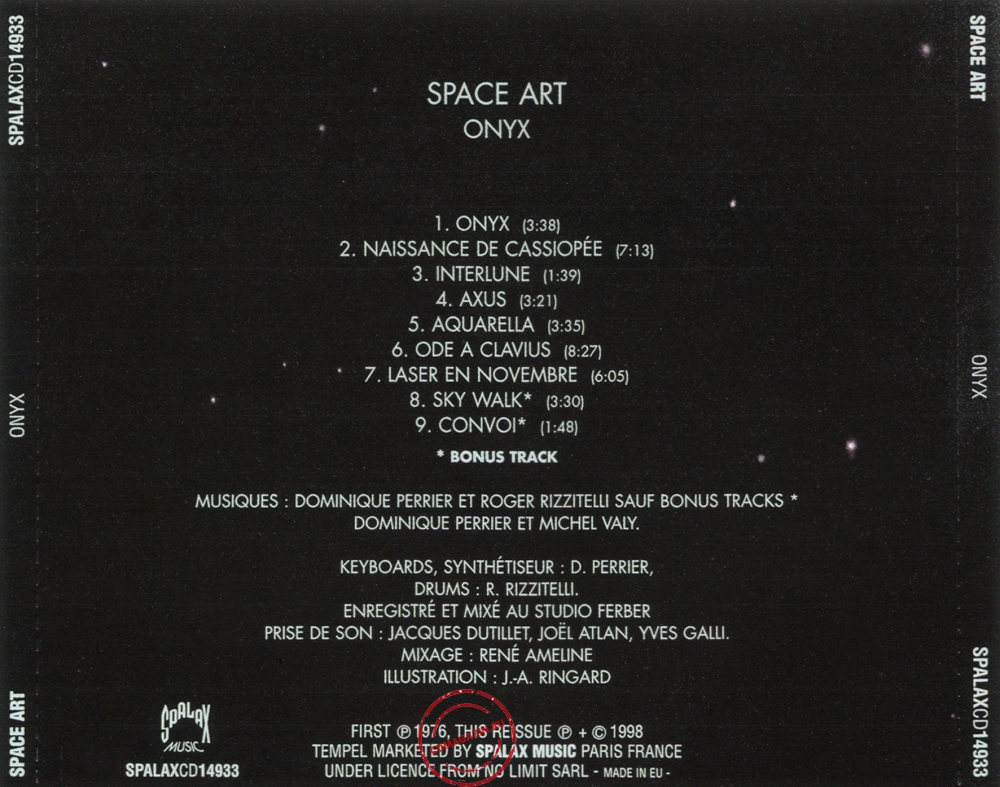 Audio CD: Space Art (2) (1977) Onyx Audio CD: Space Art (2) (1977) Onyx