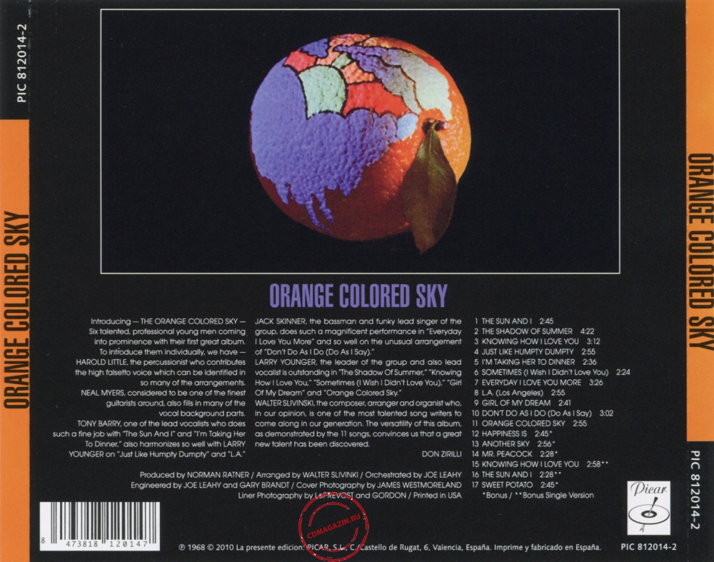Audio CD: Orange Colored Sky (1968) Orange Colored Sky