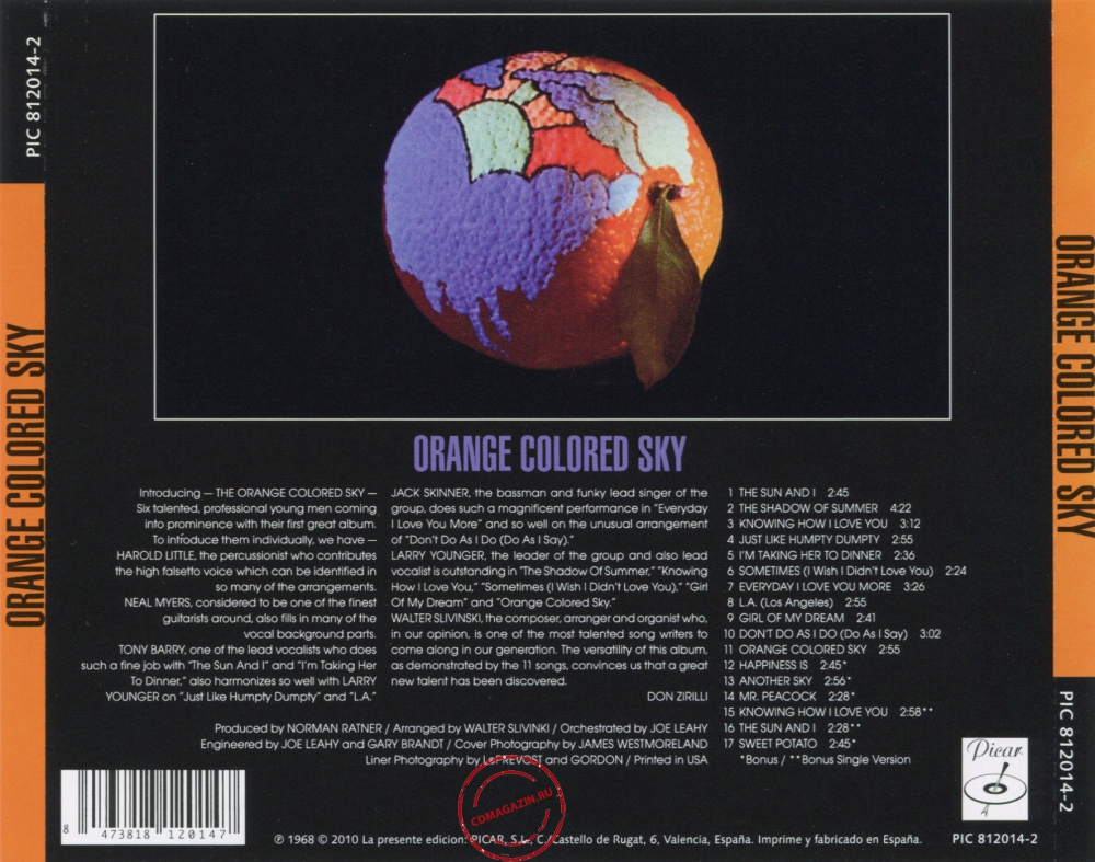 Audio CD: Orange Colored Sky (1968) Orange Colored Sky Audio CD: Orange Colored Sky (1968) Orange Colored Sky