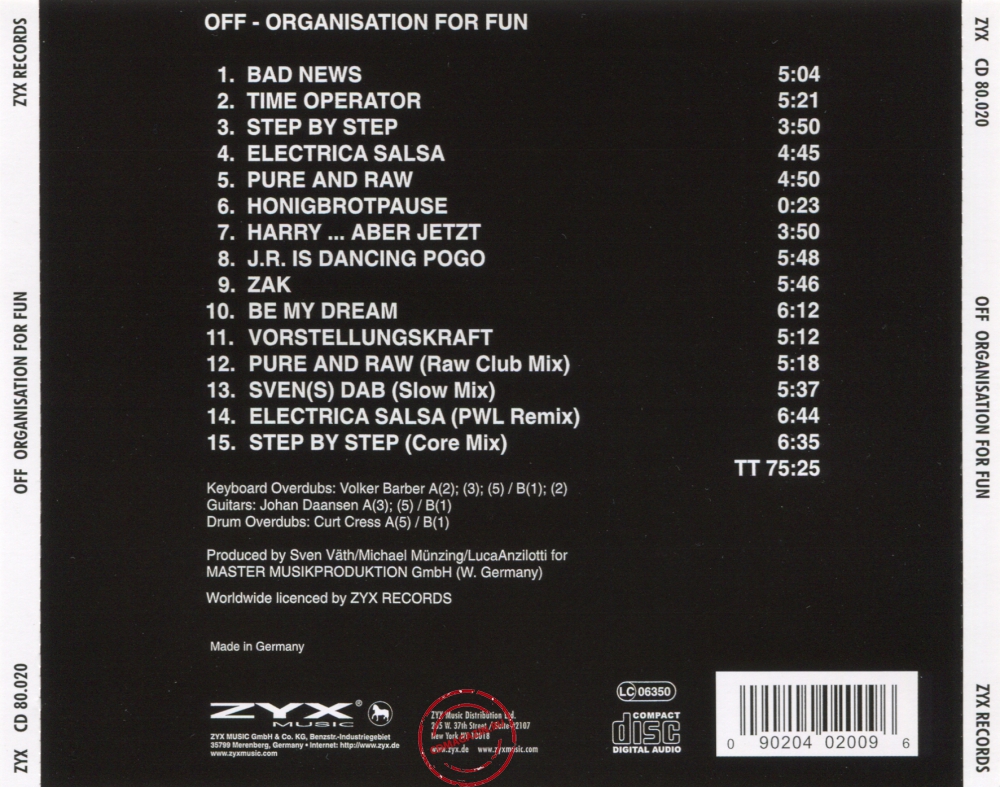 Audio CD: Off (1988) Organisation For Fun Audio CD: Off (1988) Organisation For Fun