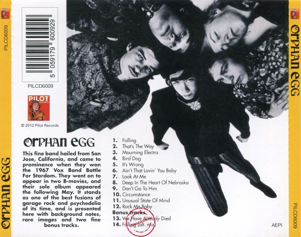 Audio CD: Orphan Egg (1968) Orphan Egg Audio CD: Orphan Egg (1968) Orphan Egg