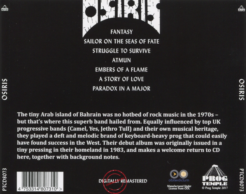 Audio CD: Osiris (1982) Osiris Audio CD: Osiris (1982) Osiris