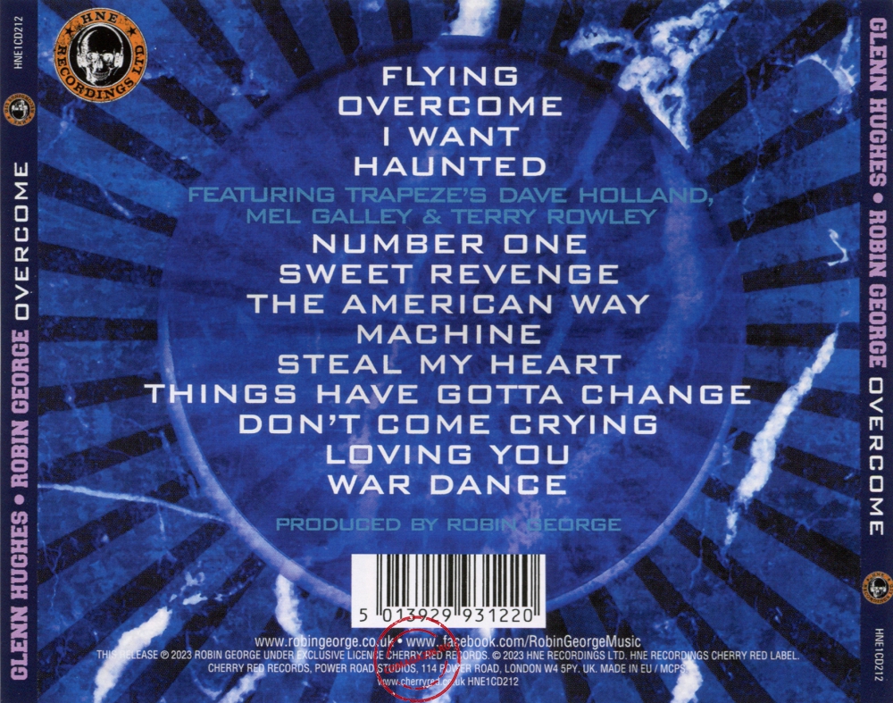 Audio CD: Glenn Hughes (2023) Overcome Audio CD: Glenn Hughes (2023) Overcome