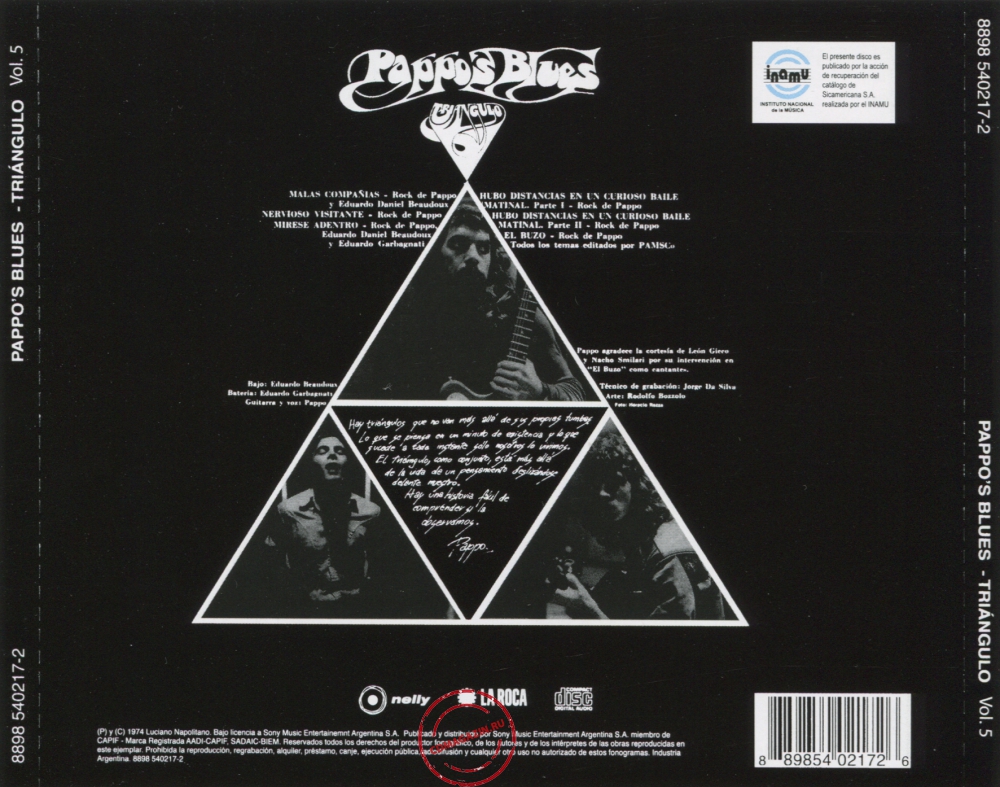 Audio CD: Pappo's Blues (1974) Vol. 5 - Triangulo Audio CD: Pappo's Blues (1974) Vol. 5 - Triangulo