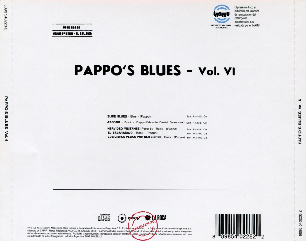 Audio CD: Pappo's Blues (1975) Vol. 6 Audio CD: Pappo's Blues (1975) Vol. 6