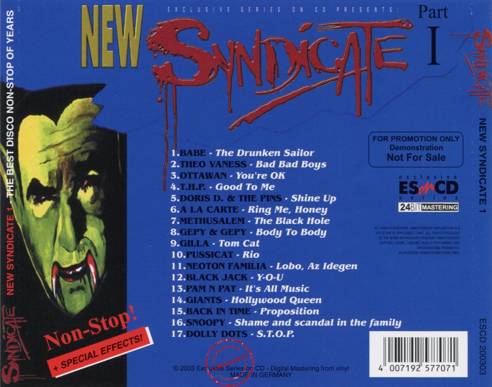 Audio CD: VA New Syndicate (2003) Part I