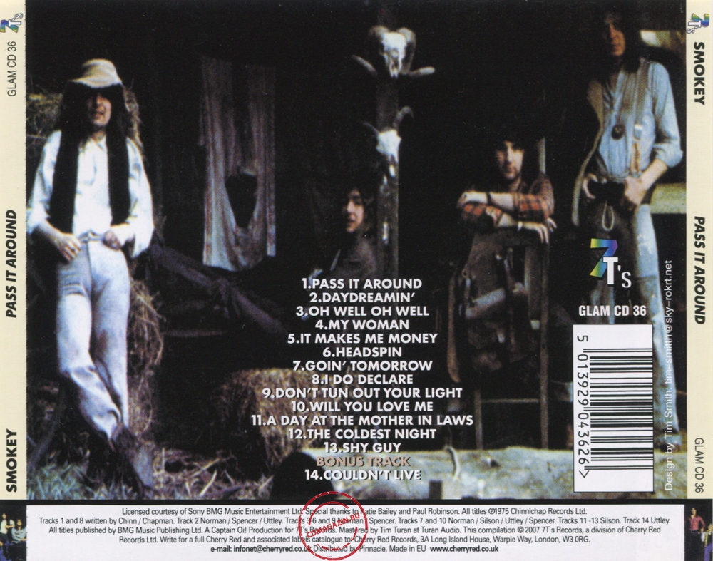 Audio CD: Smokie (1975) Pass It Around