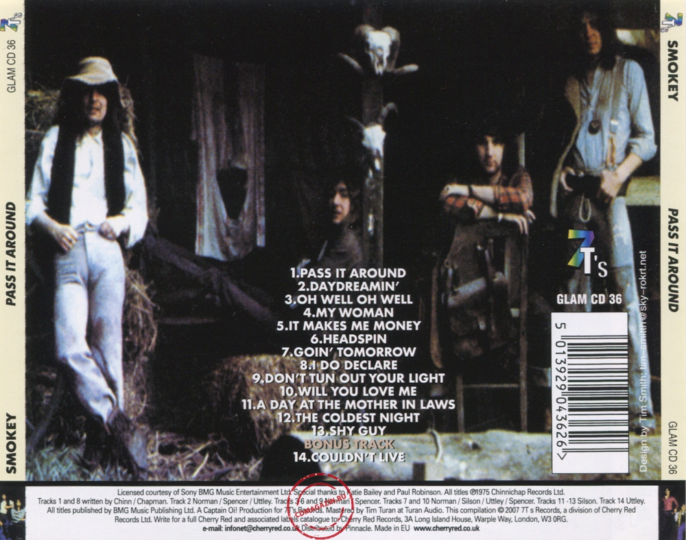 Audio CD: Smokie (1975) Pass It Around Audio CD: Smokie (1975) Pass It Around