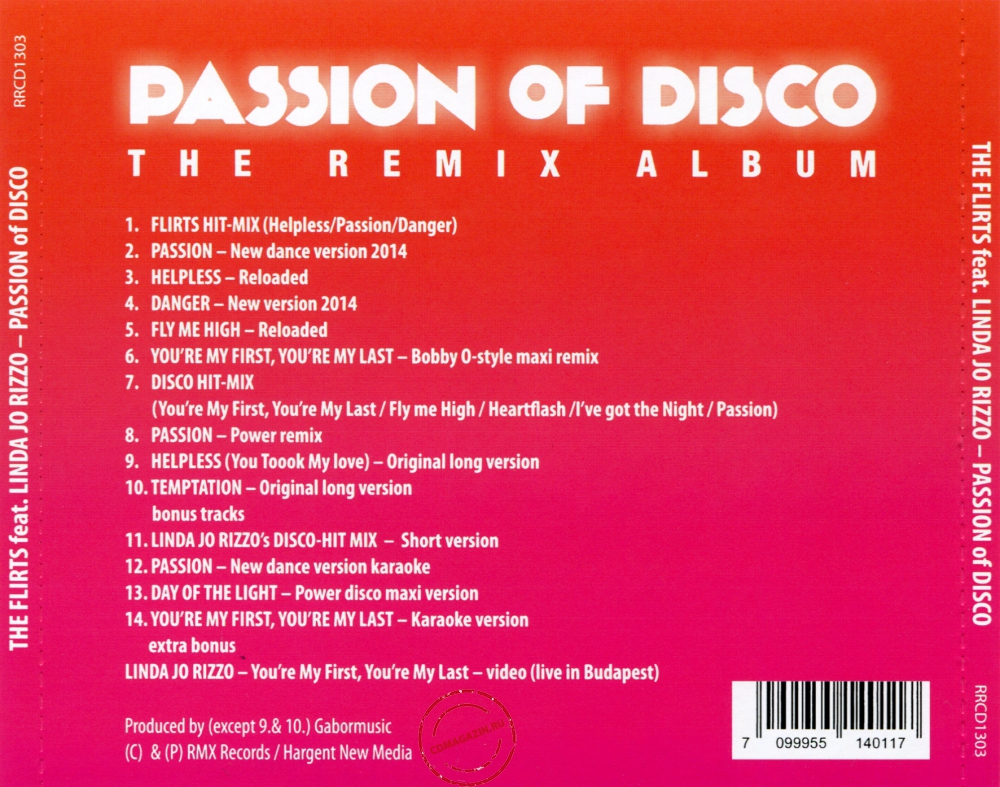 Audio CD: Flirts (2014) Passion Of Disco (The Remix Album)