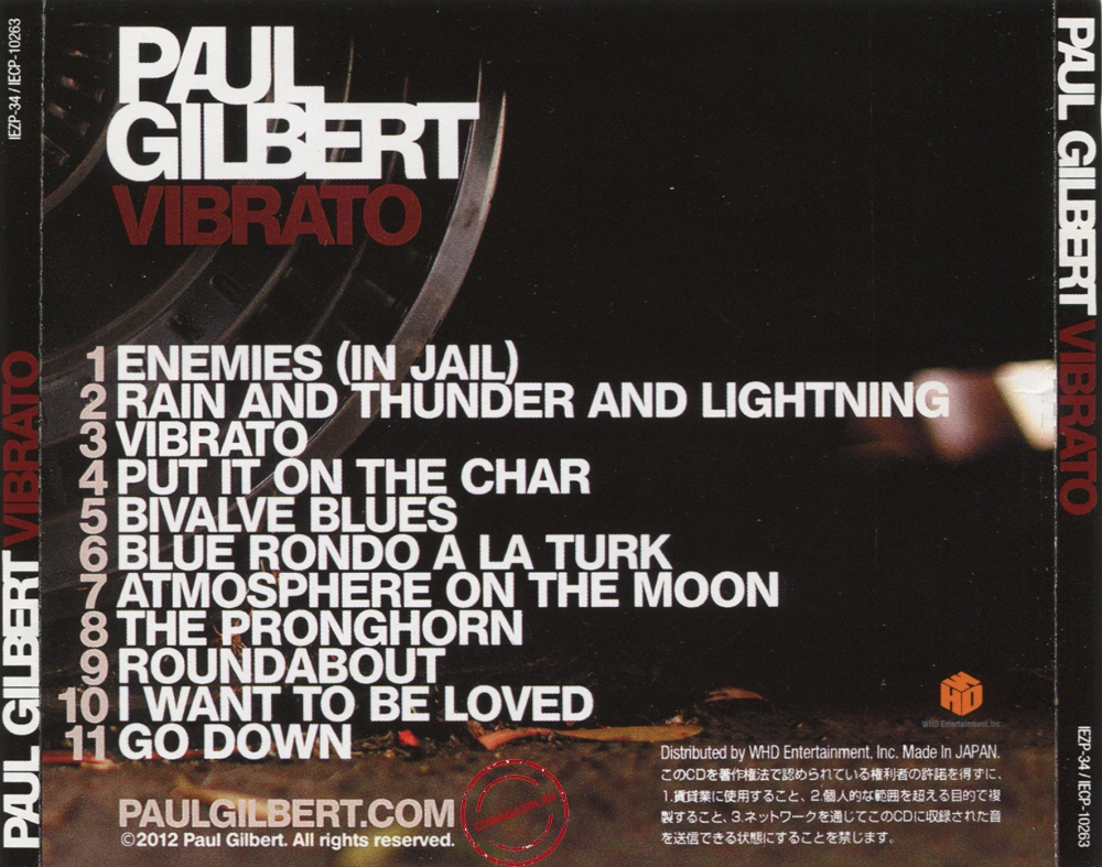 Audio CD: Paul Gilbert (2012) Vibrato