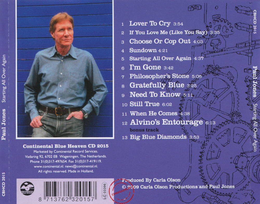 Audio CD: Paul Jones (2009) Starting All Over Again Audio CD: Paul Jones (2009) Starting All Over Again