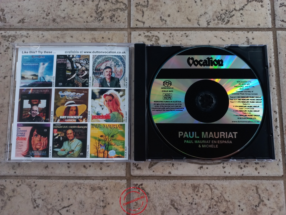 Audio CD: Paul Mauriat (1975) Paul Mauriat En Espana + Michele