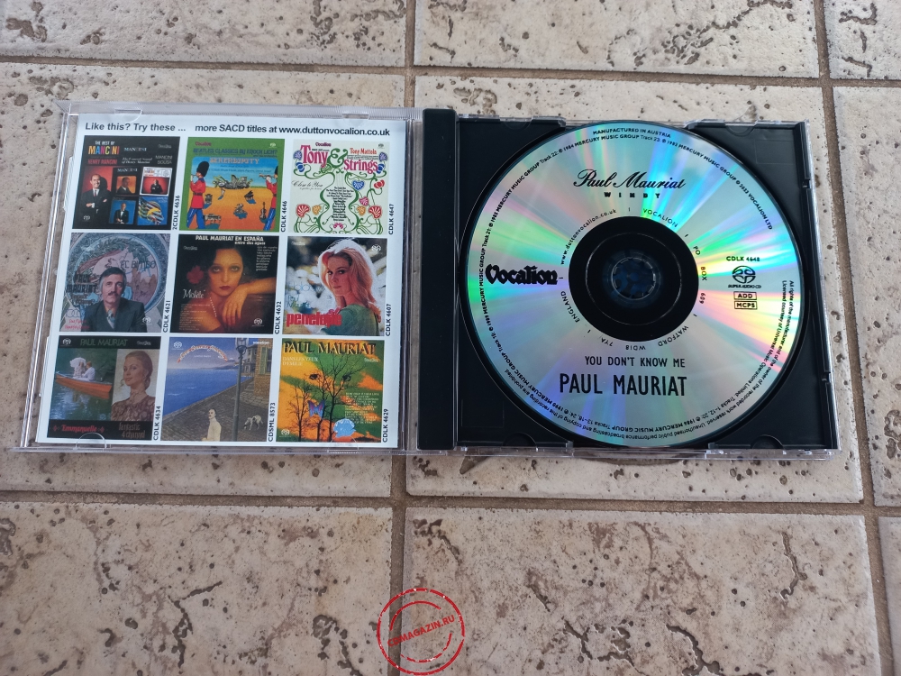 Audio CD: Paul Mauriat (1986) Windy + You Don't Know Me