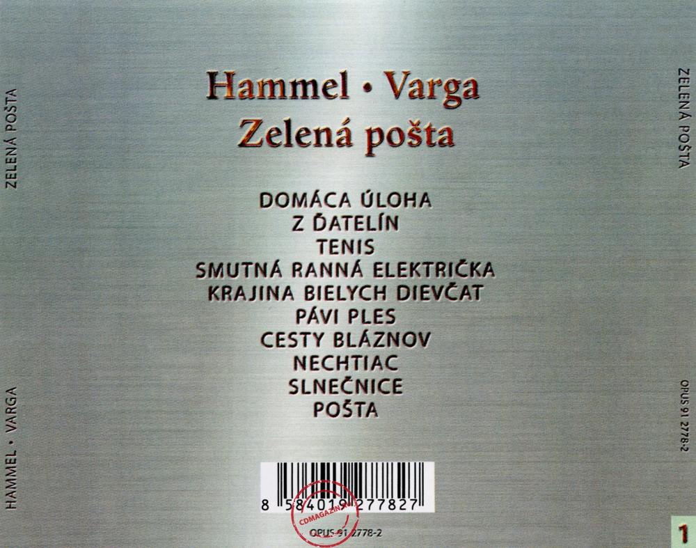 Audio CD: Hammel ● Varga (1972) Zelená Pošta